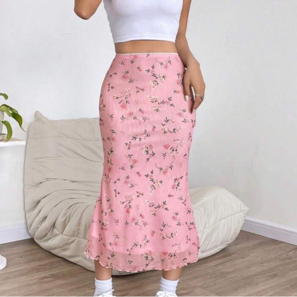 Ditsy Floral high waisted skirt